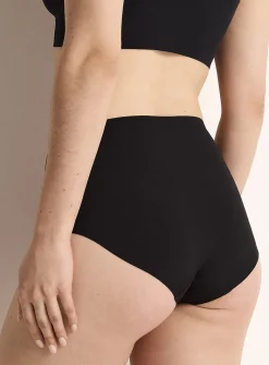 Laser-cut stretch high-waist classic hipster