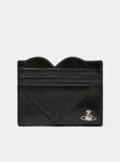 Leather heart-themed cardholder