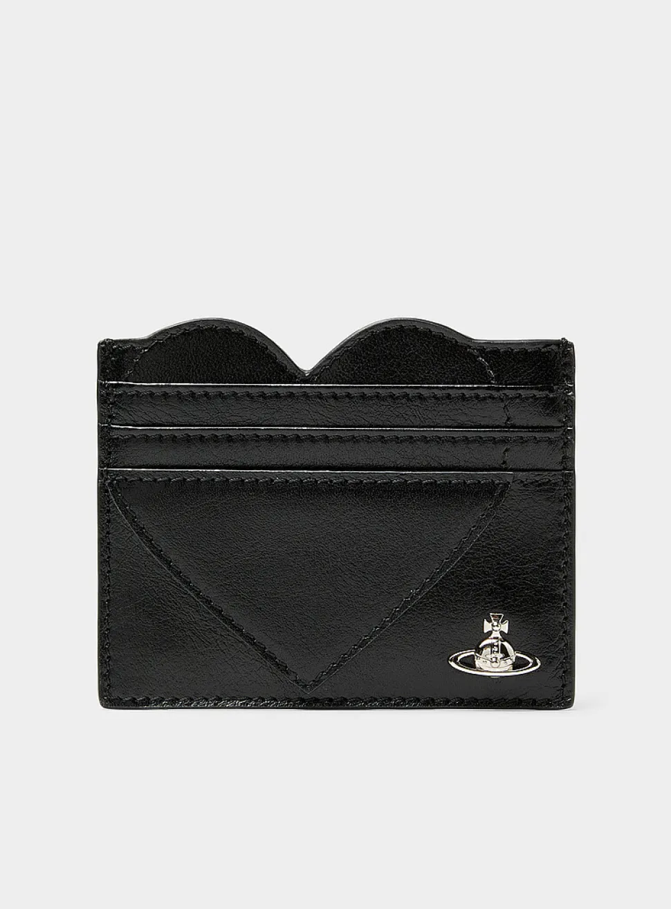 Leather heart-themed cardholder