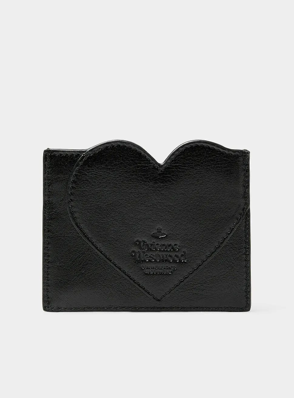 Leather heart-themed cardholder