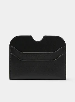 Leather logo card holder