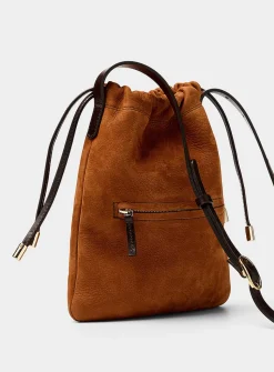 Lerie nubuck leather crossbody bag