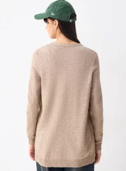 Lesly patch pocket open cardigan