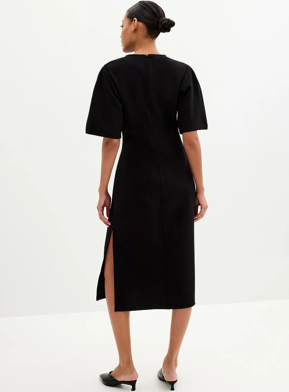 Liana draped waist midi dress