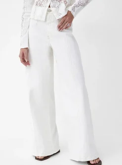 Libre stretch denim retro wide-leg jean