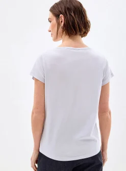 Light jersey floral print T-shirt