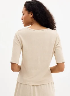 Light linen boxy-fit T-shirt