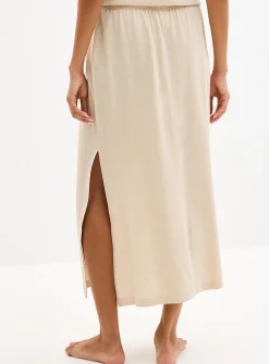 Light linen maxi skirt