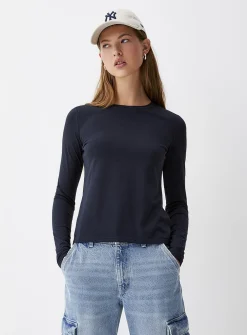 Lightweight jersey crew-neck tee