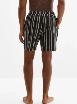 Lightweight striped linen pyjama short