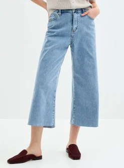 Lily raw-hem cropped jean