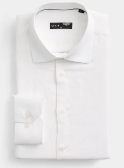Linen and cotton chambray shirt