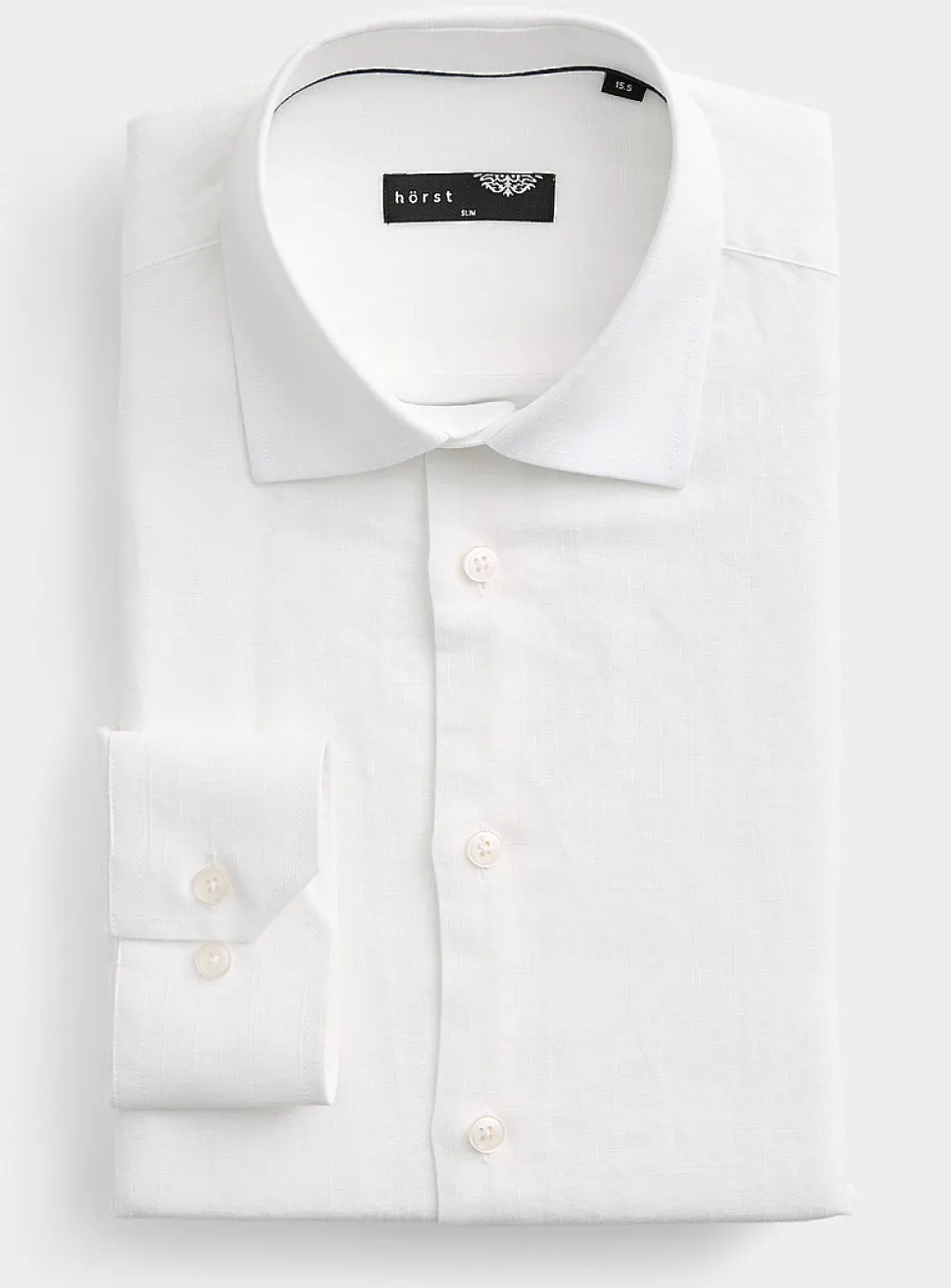 Linen and cotton chambray shirt