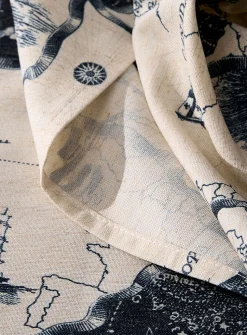 Linen-blend map napkins