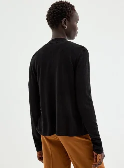 Linen blend open cardigan
