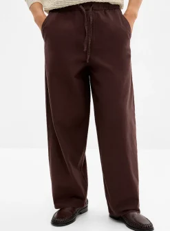 Linen-blend pant