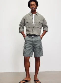 Linen cargo Bermudas