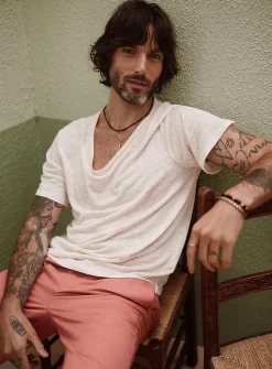 100% linen jersey T-shirt