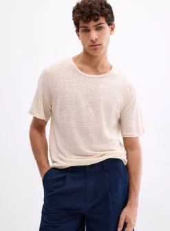 100% linen jersey T-shirt