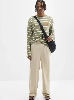Linen-viscose easy pant