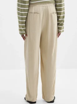 Linen-viscose easy pant