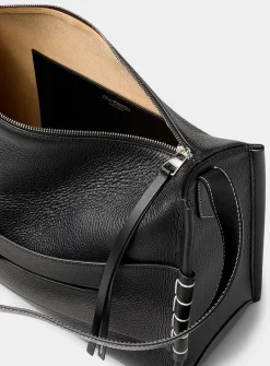 Loafer grained leather bag