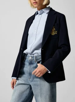 Logo jersey jacket