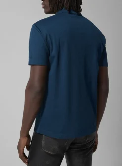 Logo pull zip-up collar polo shirt