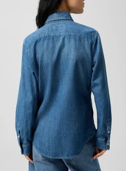 Long denim shirt