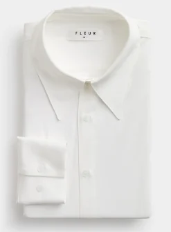 Long-point-collar shirt