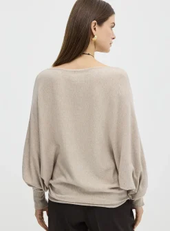 Loose boat-neck sweater