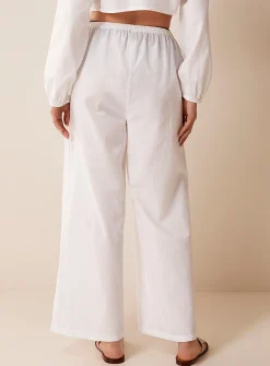 Loose cotton-linen pant