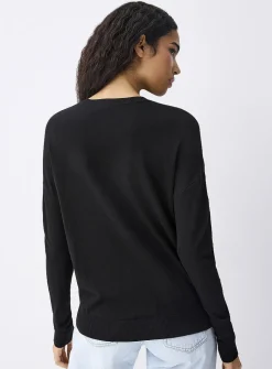 Loose crew-neck sweater