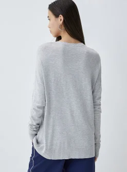 Loose crew-neck sweater
