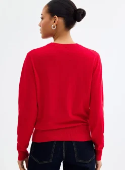 Loose fine-knit sweater