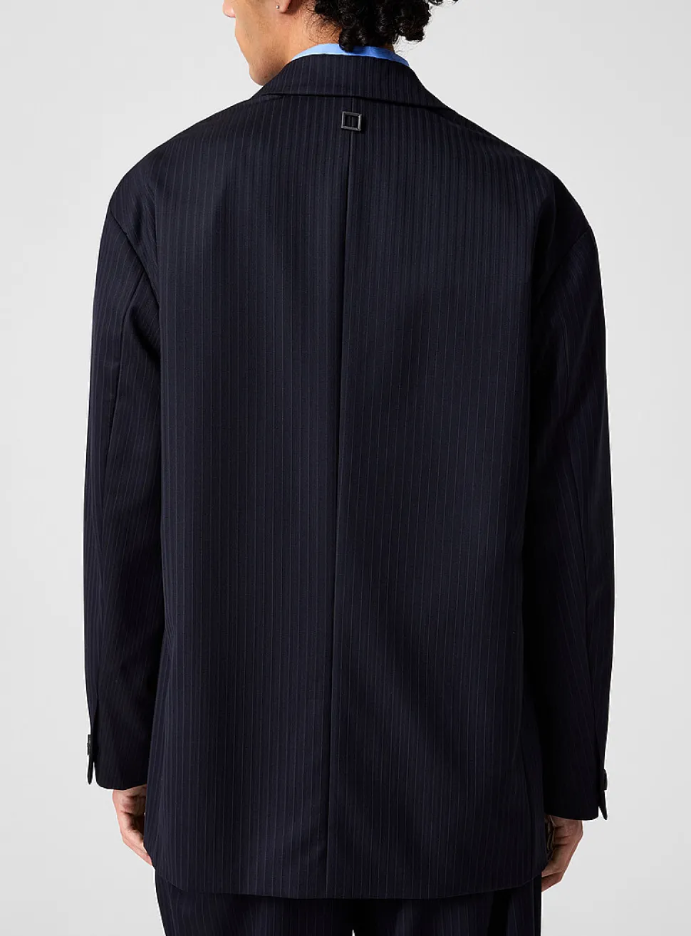 Loose-fit banker-striped blazer