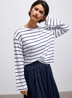 Loose-fit pure linen T-shirt