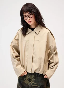Loose-fit twill jacket