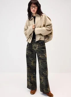 Loose-fit twill jacket