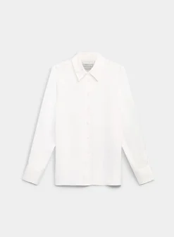 Loose fluid satin shirt