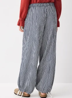 Loose organic cotton gauze jogger