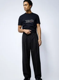 Loose pinstripe pant