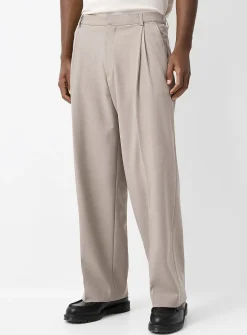 Loose pleated comfort-waist pant
