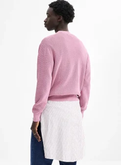 Loose waffle-knit sweater