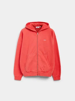 Lowercase logo faded zip-up hoodie