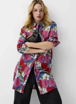 Lush bloom ultra-long shirt
