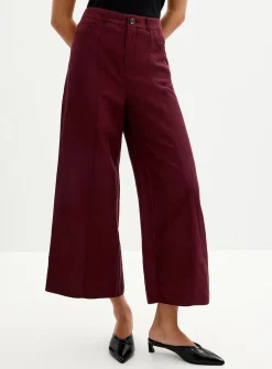 Lyocell-linen cropped pant