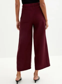 Lyocell-linen cropped pant