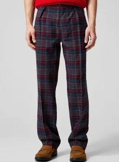 Madras checkers pleated pant