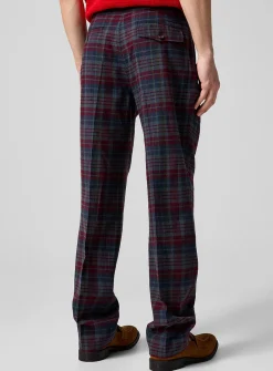 Madras checkers pleated pant
